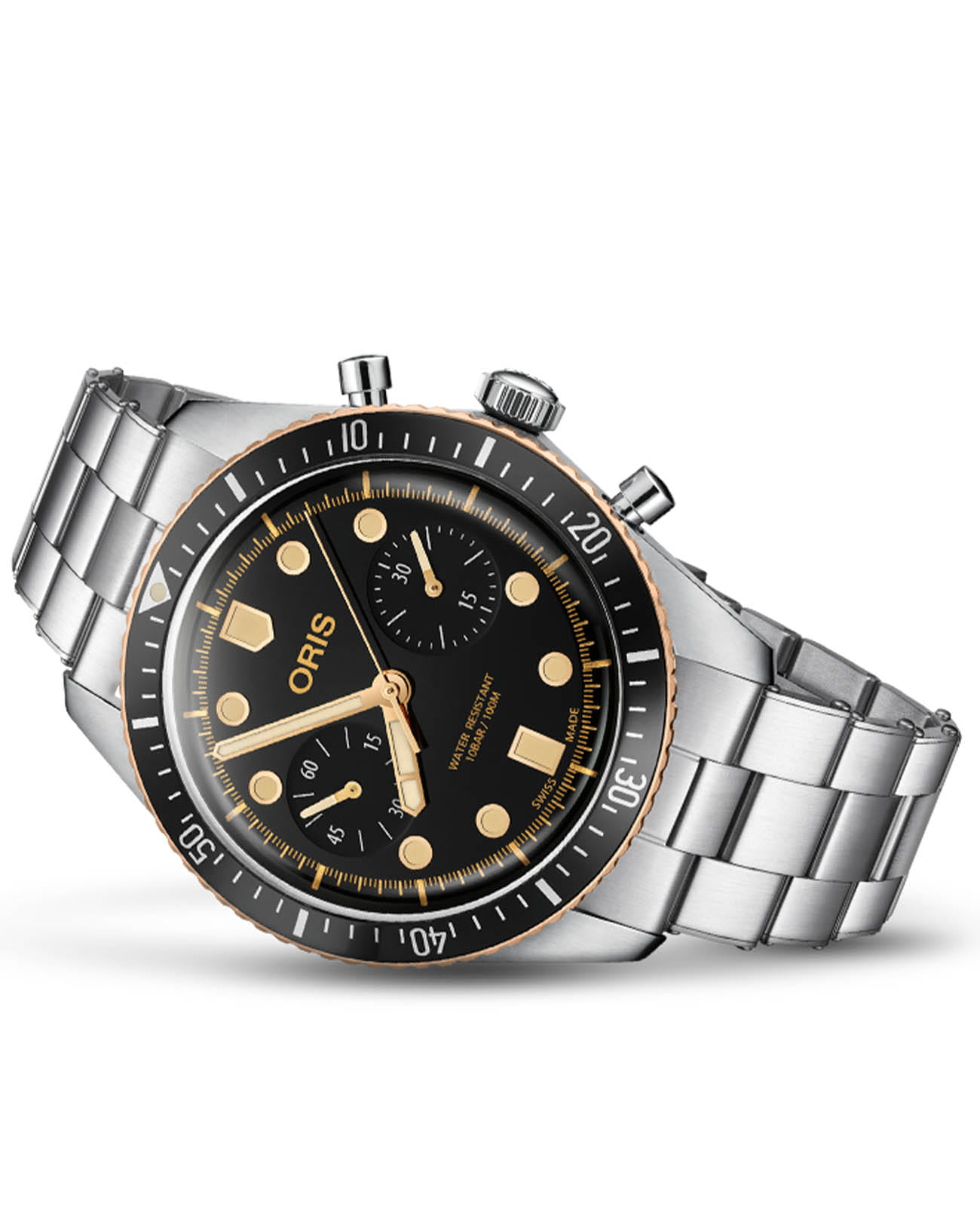 Oris Oris Divers Sixty‑Five 01 771 7744 4354-07 8 21 18 , наручные мужские часы фото под углом